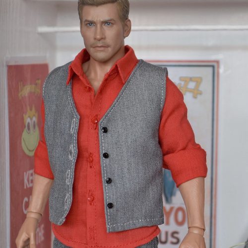 1/ 6 scale figure in custom shirt and vest with real button closure